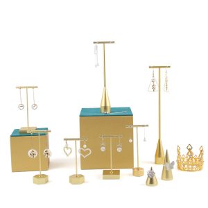 Ventes directes d'usine créatif porte-boucles d'oreilles porte-bijoux porte-bagues accessoires de diffusion en direct stand porte-bijoux porte-collier en métal – Image 1