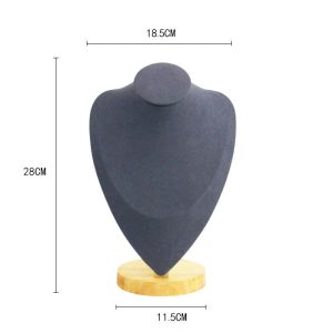 Mode en bois modèle de portrait européen et américain collier de bijoux en flanelle présentoir accessoires de tir de bijoux – Image 6