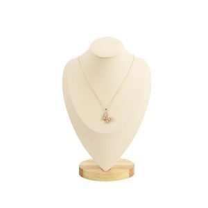 Mode en bois modèle de portrait européen et américain collier de bijoux en flanelle présentoir accessoires de tir de bijoux – Image 5