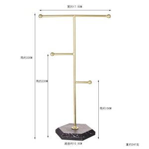 Spot transfrontalier, boucles d'oreilles créatives en métal, colliers, porte-bagues, accessoires de diffusion en direct de perles de bijouterie, porte-bijoux. – Image 5