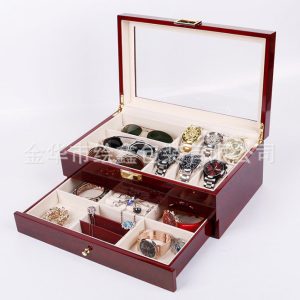 Boîte de montre de peinture ponctuelle transfrontalière boîte à bijoux en molleton de perles boîte-cadeau à 24 chiffres boîte de rangement de poussière de bijoux pour hommes et femmes – Image 14