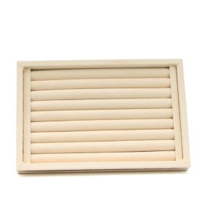 Présentoir à bijoux, présentoir à bijoux, polaire en microfibre de bambou et de bois, plaque à anneaux, plaque à picorer avec couvercle, boîte à bijoux, accessoires de vitrine – Image 13