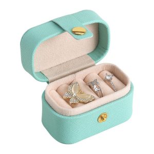Spot transfrontalier petite et pratique boîte à bijoux mini boîte à bijoux portable rangement de voyage boucles d'oreilles boîte à bagues en gros – Image 3