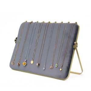 Présentoir à colliers polyvalent, présentoir à sacs souples, présentoir à bijoux en flanelle grise spécifique au magasin, accessoires à bijoux – Image 5