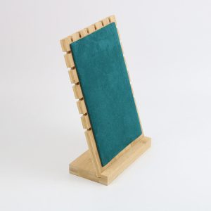 Présentoir de colliers de rangement en bambou et en bois créatif et simple, présentoir vertical en microfibre, présentoir de bijoux, spot de style européen – Image 7