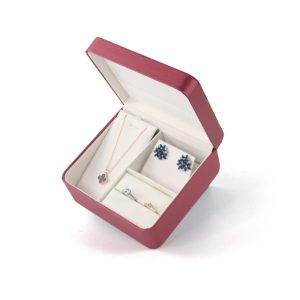 Spot usine ventes directes pu montre boîte bijouterie collier pendentif paire bague couple ensemble de bijoux boîte à rabat – Image 2