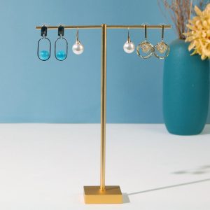Porte-bijoux en métal spot transfrontalier boucles d'oreilles en forme de T, porte-boucles d'oreilles, ornement de bijouterie de fenêtre, présentoir de bijouterie – Image 4