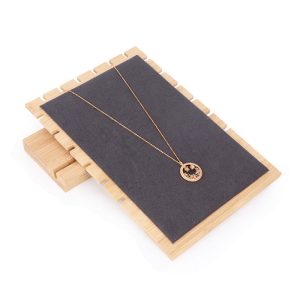 Présentoir de collier amovible en bambou et en bois, support de bracelet pendentif, support de présentoir de bijoux, accessoires de présentoir de comptoir – Image 3