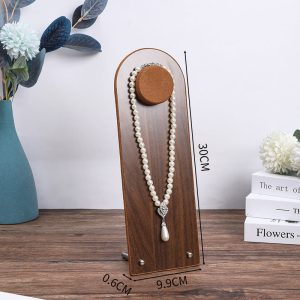 Présentoir à bijoux collier rétro en noyer de qualité supérieure présentoir à bijoux plaque de boucles d'oreilles plateau d'affichage de boucles d'oreilles – Image 8