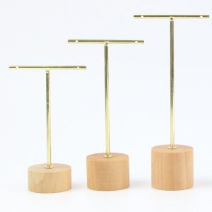 Support de boucles d'oreilles ensemble de trois pièces fond en bois boucles d'oreilles en bois présentoir de boucles d'oreilles présentoir de boucles d'oreilles en métal présentoir de bijoux en fer forgé – Image 10