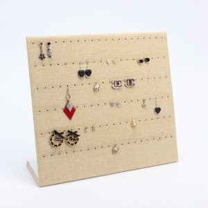 Vente en gros boucles d'oreilles clous plaque de rangement boucles d'oreilles en flanelle en forme de l rack présentoir à bijoux boucles d'oreilles présentoir accessoires plaque à bijoux – Image 2