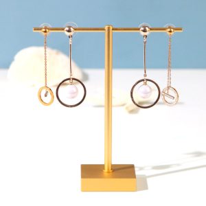 Porte-bijoux en métal spot transfrontalier boucles d'oreilles en forme de T, porte-boucles d'oreilles, ornement de bijouterie de fenêtre, présentoir de bijouterie – Image 3