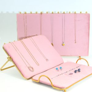 Style nordique ins porte-bijoux en métal ornement princesse poudre bijoux boucles d'oreilles boucles d'oreilles collier sac souple présentoir polyvalent – Image 4