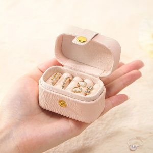 Spot transfrontalier petite et pratique boîte à bijoux mini boîte à bijoux portable rangement de voyage boucles d'oreilles boîte à bagues en gros – Image 4