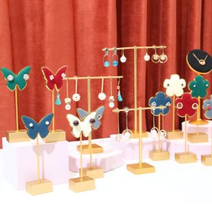 Porte-bijoux en métal spot transfrontalier boucles d'oreilles en forme de T, porte-boucles d'oreilles, ornement de bijouterie de fenêtre, présentoir de bijouterie – Image 2