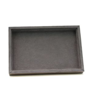 Présentoir à bijoux, présentoir à bijoux, polaire en microfibre de bambou et de bois, plaque à anneaux, plaque à picorer avec couvercle, boîte à bijoux, accessoires de vitrine – Image 9