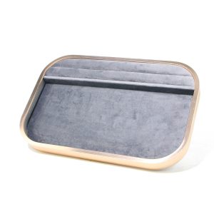 Plaque à bijoux en métal, porte-bijoux, microfibre en alliage d'aluminium, plaque à bijoux grise, présentoir à bijoux européen, stockage de bijoux – Image 12