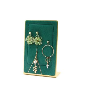 accessoires d'affichage en métal, boucles d'oreilles, étagères, présentoirs, boucles d'oreilles verticales créatives, supports à bijoux en flanelle microfibre – Image 5
