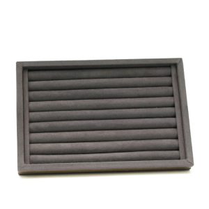 Présentoir à bijoux, présentoir à bijoux, polaire en microfibre de bambou et de bois, plaque à anneaux, plaque à picorer avec couvercle, boîte à bijoux, accessoires de vitrine – Image 11