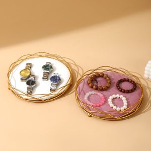 Présentoir à bijoux transfrontalier présentoir à bijoux boucles d'oreilles collier présentoir à plateau en flanelle en métal accessoires de tir de fenêtre – Image 3