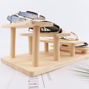 Présentoir multicouche en bois massif, présentoir à bijoux, présentoir à lunettes de soleil en pin, bracelet, présentoir à bijoux bague – Image 3