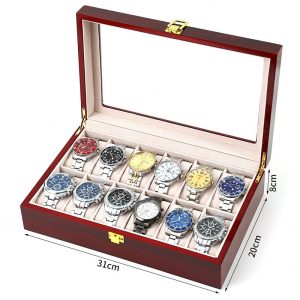 Boîte de montre de peinture ponctuelle transfrontalière boîte à bijoux en molleton de perles boîte-cadeau à 24 chiffres boîte de rangement de poussière de bijoux pour hommes et femmes – Image 11
