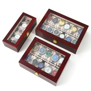 Boîte de montre de peinture ponctuelle transfrontalière boîte à bijoux en molleton de perles boîte-cadeau à 24 chiffres boîte de rangement de poussière de bijoux pour hommes et femmes – Image 2