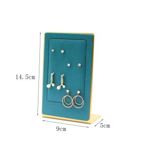 accessoires d'affichage en métal, boucles d'oreilles, étagères, présentoirs, boucles d'oreilles verticales créatives, supports à bijoux en flanelle microfibre – Image 1