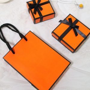 Spot en gros bijoux carton orange ciel et terre couverture bague boucles d'oreilles boucles d'oreilles collier bracelet bracelet bijoux coffret cadeau – Image 4