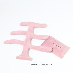 Présentoir transfrontalier pour bijoux, présentoir pour boucles d'oreilles en flanelle rose, présentoir pour ensembles de bijoux, rangement pour bijouterie à domicile – Image 4