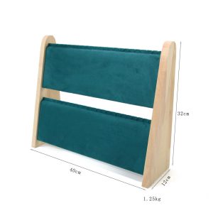 Porte-bijoux créatif, collier en pu vertical en chêne, porte-bracelet, diffusion en direct de la fenêtre, accessoires d'affichage de la salle d'échantillons – Image 3