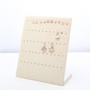 Présentoir de bijoux en polaire microfibre, boucles d'oreilles, clous, boucles d'oreilles, collier, support de bracelet, présentoir de bijoux, accessoires de tir de stand de marché de nuit – Image 4