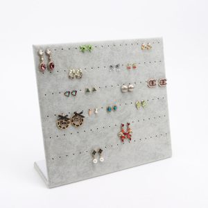 Vente en gros boucles d'oreilles clous plaque de rangement boucles d'oreilles en flanelle en forme de l rack présentoir à bijoux boucles d'oreilles présentoir accessoires plaque à bijoux – Image 6