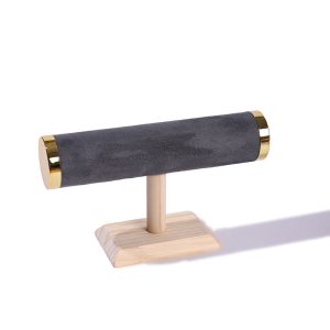 Bracelet spot transfrontalier, présentoir de montres, bijoux en bois massif, bracelet cylindrique, accessoires photo, porte-bracelet de luxe léger haut de gamme. – Image 9
