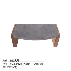 Table de rehaussement de flanelle de noyer haut de gamme présentoir de bijoux présentoir de bijouterie table fluide de bijoux ensemble de trois pièces – Image 8