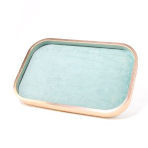 Plaque à bijoux en métal, porte-bijoux, plaque à bijoux vert clair en microfibre d'alliage d'aluminium, présentoir à bijoux européen, stockage de bijoux – Image 10
