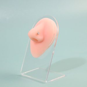 Porte-bijoux transfrontalier, simulation d'étagère en acrylique faux nez en silicone, porte-bijoux clou de nez, accessoires de poinçonnage de narine – Image 4