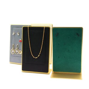 accessoires d'affichage en métal, boucles d'oreilles, étagères, présentoirs, boucles d'oreilles verticales créatives, supports à bijoux en flanelle microfibre – Image 3