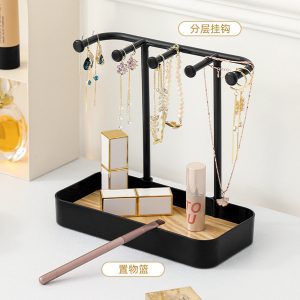 Porte-bijoux transfrontalier, porte-bijoux en plastique blanc, porte-bijoux, bracelet, boucles d'oreilles, clé, petite boîte de rangement. – Image 4