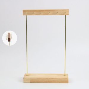 Support à bijoux en bois massif carré rond en forme de t support à bijoux collier bracelet présentoir accessoires d'affichage de bijoux – Image 8