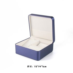Spot usine ventes directes pu montre boîte bijouterie collier pendentif paire bague couple ensemble de bijoux boîte à rabat – Image 3