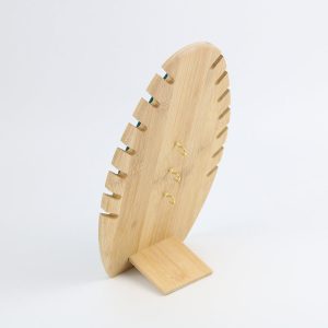 Présentoir de colliers de rangement en bambou et en bois créatif et simple, présentoir vertical en microfibre, présentoir de bijoux, spot de style européen – Image 4