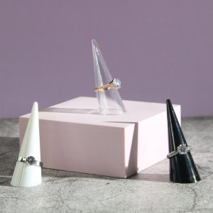 Porte-bagues en plastique transparent porte-doigts paire présentoir à bagues bijouterie présentoir à bijoux internet célébrité accessoires de tir en direct – Image 2