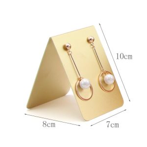 Présentoir à bijoux, présentoir à bijoux en bambou vert et microfibre de bois, table fluide, ensemble de trois pièces, présentoir à bagues, présentoir à boucles d'oreilles, présentoir à bracelets. – Image 3