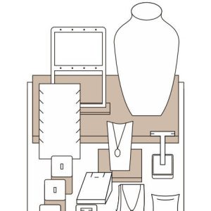 Présentoir de bijoux haut de gamme, collier en or, support de bague, présentoir de vitrine de bijouterie, accessoires d'affichage de diamants en direct – Image 3