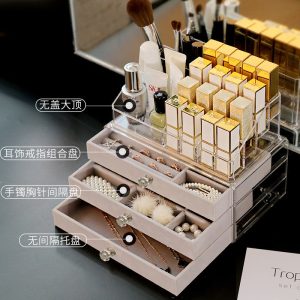 Boîte à bijoux en acrylique transparent, boucles d'oreilles à bijoux, grille de rouge à lèvres, boîte de rangement pour cosmétiques, boucles d'oreilles pour montres, présentoir de finition – Image 3