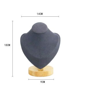 Mode en bois modèle de portrait européen et américain collier de bijoux en flanelle présentoir accessoires de tir de bijoux – Image 8