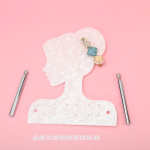 Boucles d'oreilles en acrylique spot transfrontalier, support de boucles d'oreilles, présentoir d'échantillons de bijoux en argent, support de bijoux, support de rangement d'accessoires – Image 3