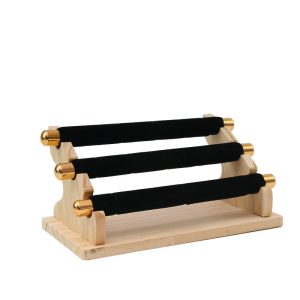 Support à bagues à trois couches en daim spot transfrontalier, support de rangement, présentoir à bijoux amovible, vitrine, accessoires de tir de stand – Image 7