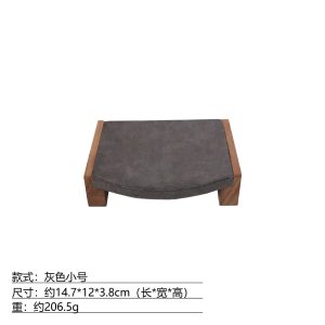 Table de rehaussement de flanelle de noyer haut de gamme présentoir de bijoux présentoir de bijouterie table fluide de bijoux ensemble de trois pièces – Image 7